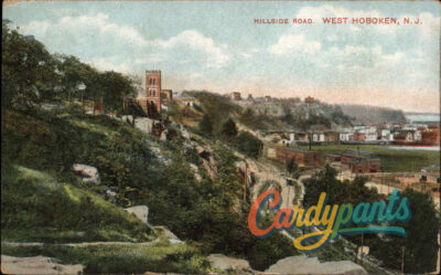 West Hoboken, N.J. Hillside Road Railway Postcard