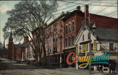 Auburn, Me. Street Scene Postcard