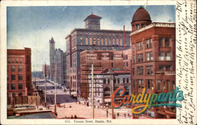 Omaha, Neb Early 20th Century Street Scene Vintage Postcard
