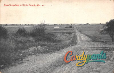 Wells Beach, ME Road Leading to the Beach Postcard
