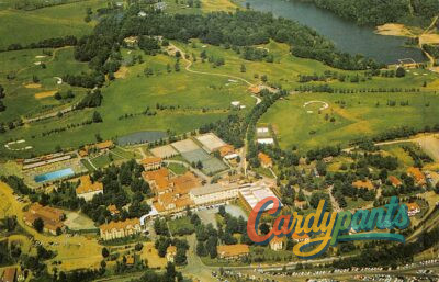 Grossinger, NY Aerial View of Resort Grounds and Buildings Postcard