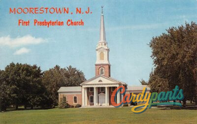 Moorestown, NJ First Presbyterian Church Vintage View Postcard