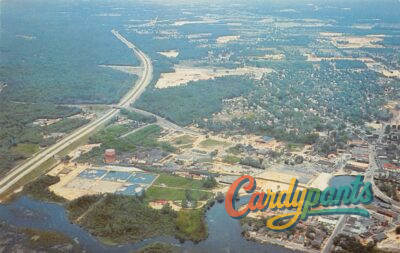 Garden State Parkway, NJ Aerial View of the Parkway and Toms River Postcard