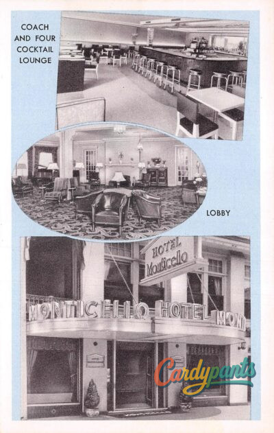 Atlantic City, NJ Monticello Hotel View Postcard