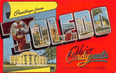 Ohio Large Letter Greetings from U.S. Naval Reserve Building Postcard