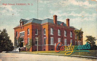 Passaic, NJ High School Building View Postcard