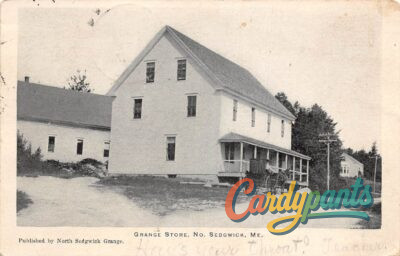 No. Sedgwick, ME Grange Store Rural Building View Postcard