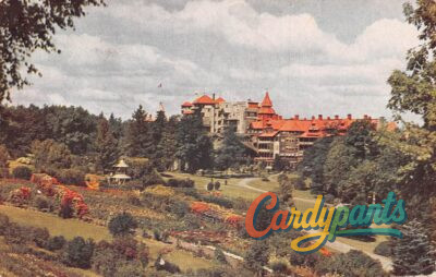 Mohonk Lake, NY Lake Mohonk Mountain House Flower Gardens Scenic View Postcard