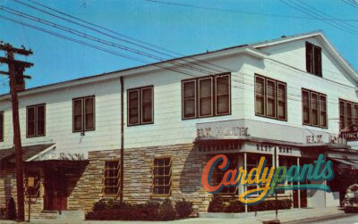 Port Jefferson, NY Elk Hotel and Restaurant Exterior View Postcard