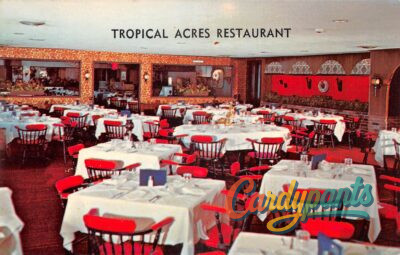 Fort Pierce, FL Tropical Acres Restaurant Dining Room Postcard